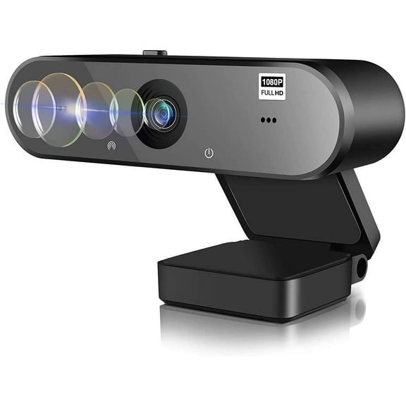 Webcam with Microphone,Portable 1080P Full HD Streaming Webcam with Wide Angle, Auto Noise Cancellation and Privercy Cover USB Webcam for Desktop/Laptop/Computer