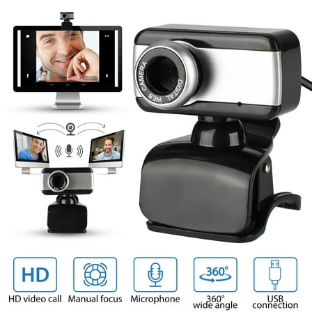 Webcam with Microphone, TSV  480P USB 2.0 PC Web Camera for Laptop, Computer, Desktop, Plug and Play, for Live Streaming, Video Chat, Conference, Recording, Online Classes, Game