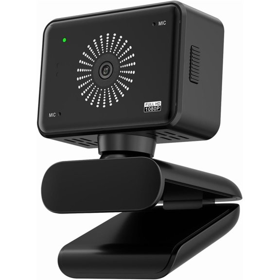 Webcam for PC, 1080P USB Webcam with Cover & -in Microphone, Plug and Play Web Camera for Video Conference Class Live Streaming Video Calling (1080P)