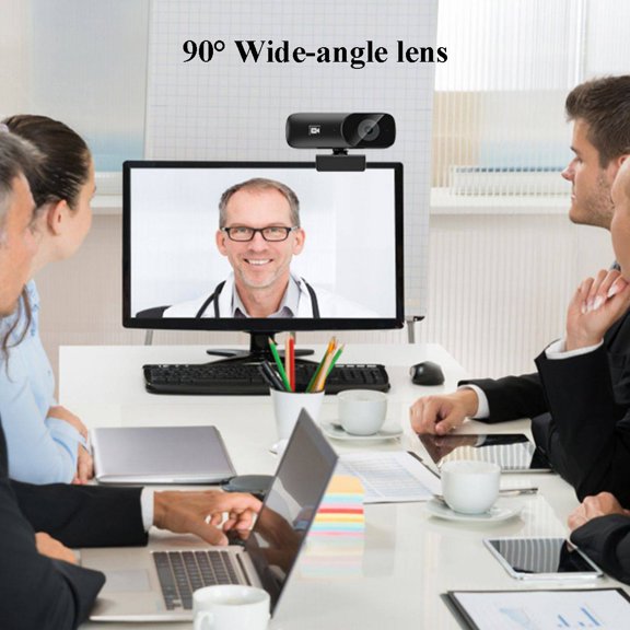 Webcam For PC, Auto Framing,Noise-Canceling Microphone, Plug & Play USB Webcam With Microphone, Wide-angle Lens For Streaming, Video Calls, Gaming, Works