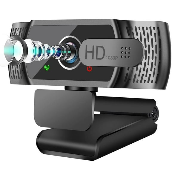 Webcam for PC with Microphone - 1080P FHD Webcam with Privacy Cover, Plug and Play USB Web Camera for Desktop & Laptop Conference, Meeting, Zoom, Skype, Facetime, Windows, Linux, and macOS
