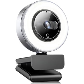 Webcam for PC with Microphone & -in Light, USB Camera for PC/Laptop//, Streaming Webcam with Cover for Zoom/Skype/Teams/Video Calling/Conference/ Classes