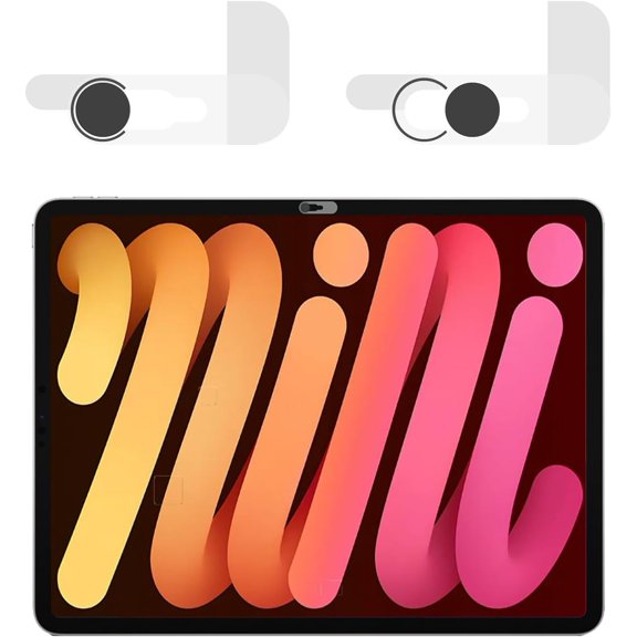 Webcam Privacy Cover for iPad/Galaxy/Tablet, Front Camera Blocker, 0.02" Thin, Protect Your Security & Privacy - Black