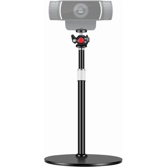 Webcam Tripod Stand for Desk: Webcam Stand for Logitech Brio | C920 | C922 | C615 | C930e - Height & Angle Adjustable Desktop Tripod for Light & 1/4" Thread for Live Streaming | Video Calling