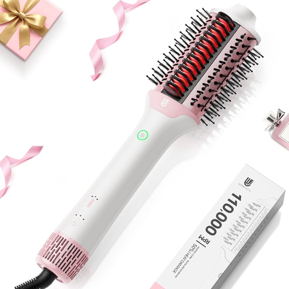 Webeauty Hair Dryer Brush, 2-in-1 Blow Dryer Brush with Negative Ion Anti-Frizz Ceramic Titanium Barrel for Hair Styling with Smoothing Comb