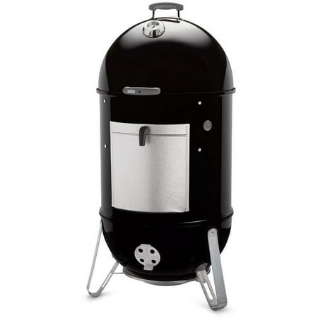 Weber 22 Inch Smokey Mountain Cooker Smoker In Black With Cover And Built-In Thermometer