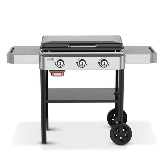 Weber 28 Inch 3 Burners Liquid Propane Rust-Resistant Griddle, Black