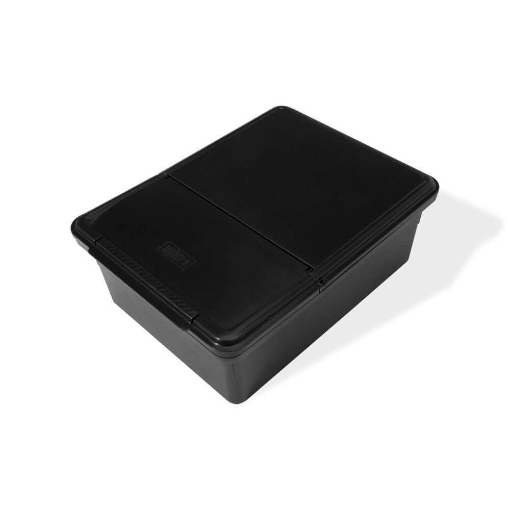 Black Plastic Outdoor Storage Bin with Sealing Lid