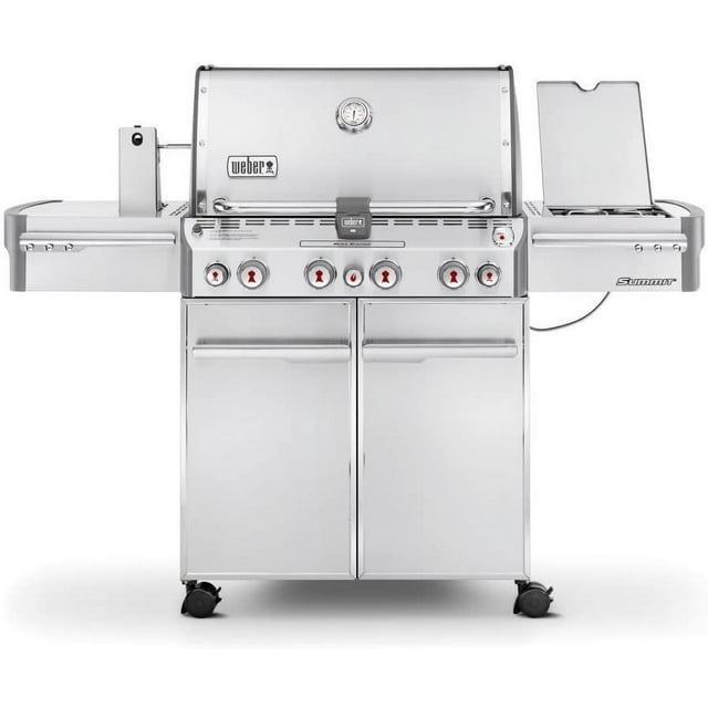 Weber 7170001 Summit S-470 4-Burner Liquid Propane Grill, Stainless Steel 580-Square Inch