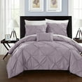 thumbnail image 1 of Weber 8 Piece Duvet Cover Set Pinch Pleat Ruffled Design Embellished Zipper Closure Bedding, 1 of 9