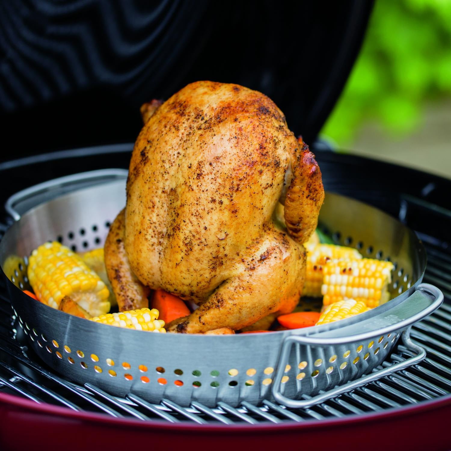 Stainless Steel Poultry Roaster for BBQ Grill