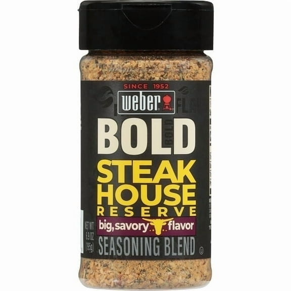 Weber BOLD Steakhouse Reserve Seasoning, Steak Seasoning Blend, 6.9 oz Shaker Bottle