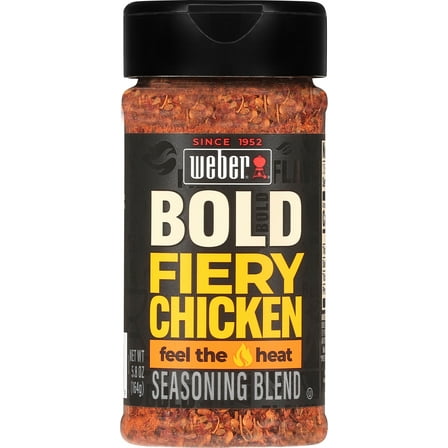 Weber BOLD Fiery Chicken Seasoning, Chicken Seasoning Blend, 5.8 oz Shaker Bottle