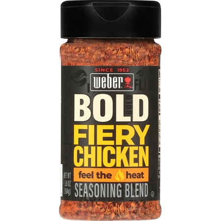 Weber BOLD Fiery Chicken Seasoning, Chicken Seasoning Blend, 5.8 oz Shaker Bottle