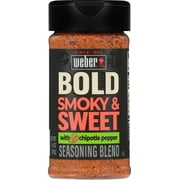 Weber BOLD Smoky & Sweet Seasoning with Chipotle Pepper, Seasoning Blend, 6.4 oz Bottle