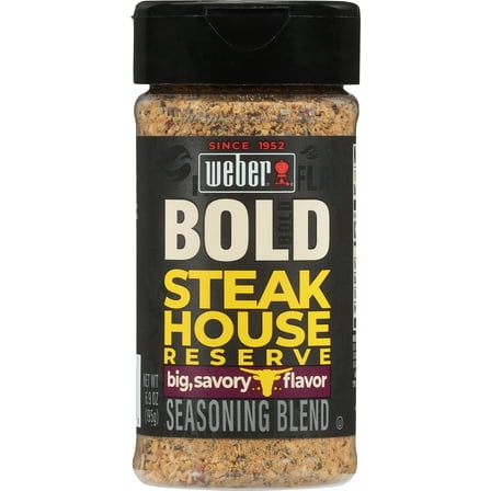 Weber BOLD Steakhouse Reserve Seasoning, Steak Seasoning Blend, 6.9 oz Shaker Bottle