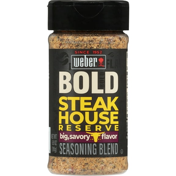 Weber BOLD Steakhouse Reserve Seasoning, Steak Seasoning Blend, 6.9 oz Shaker Bottle
