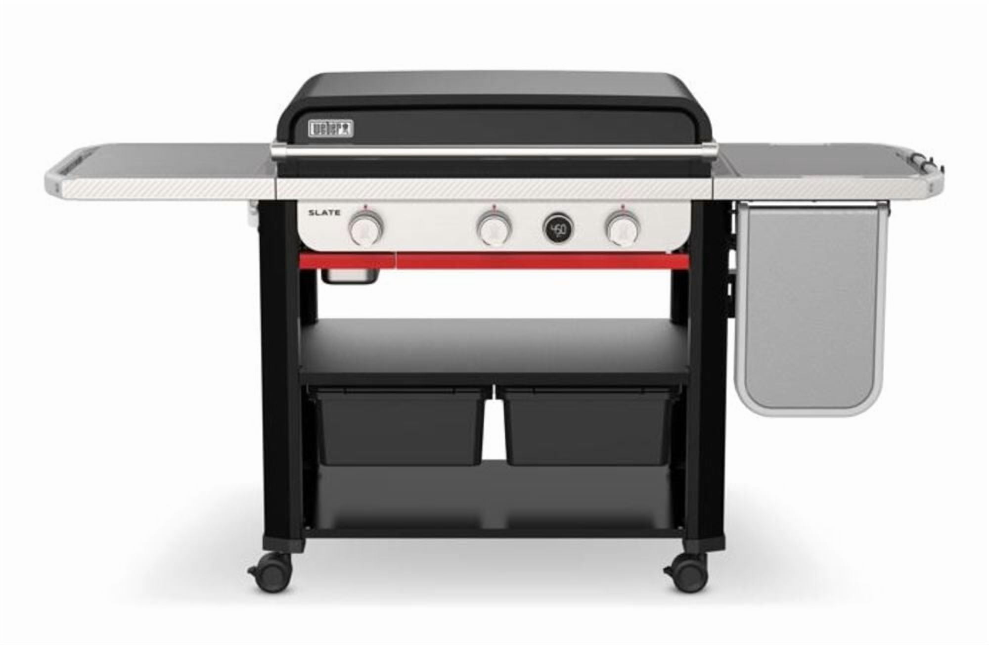 Weber Burner 30'' Rust-Resistant Griddle with Extendable Side Table