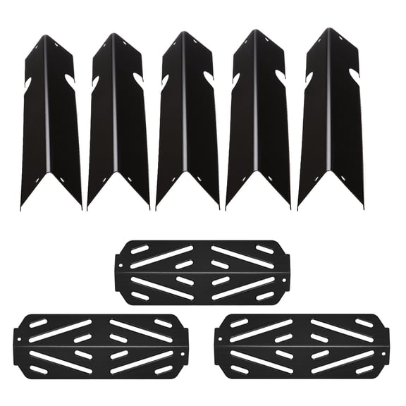 Weber Genesis II Grill Flavorizer Bars,17 " Heat Deflector Plates,8-Pack Replacement Parts for Genesis 310 315 335 340,Porcelain Enamel Coated Steel