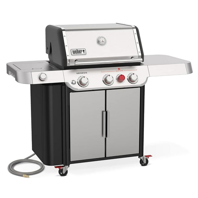 Weber Genesis S-335 Stainless Steel 3 Burner Natural Gas Grill, Silver