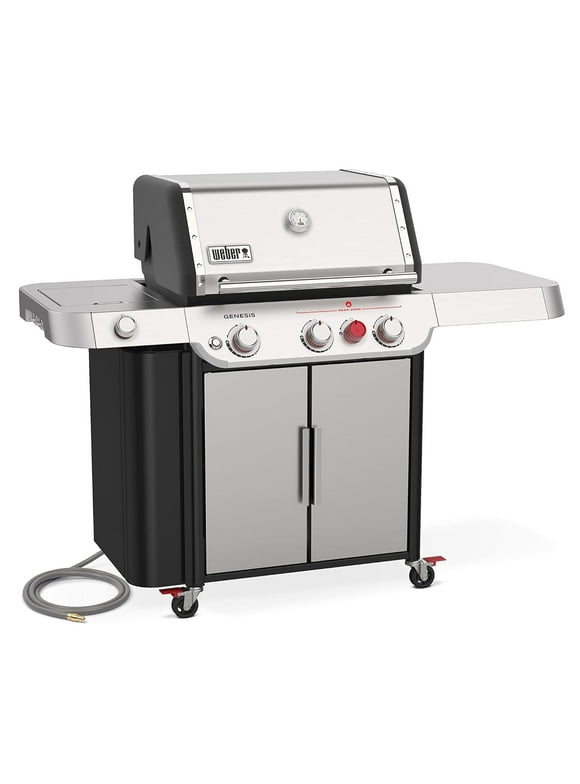 Weber Genesis S-335 Stainless Steel 3 Burner Natural Gas Grill, Silver