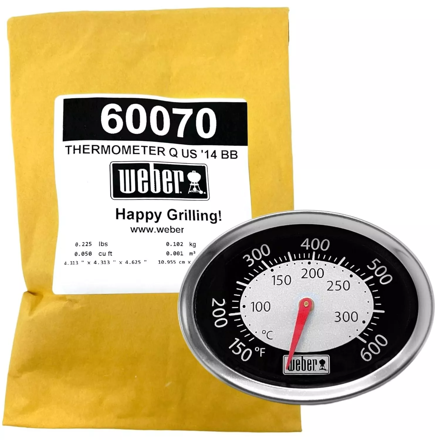 Weber Genuine OEM Grill Thermometer 60070 - Accurate