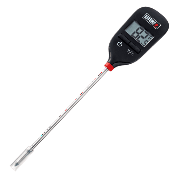 Weber Instant-Read Digital Food Thermometer Probe for Cooking and Grilling, Black