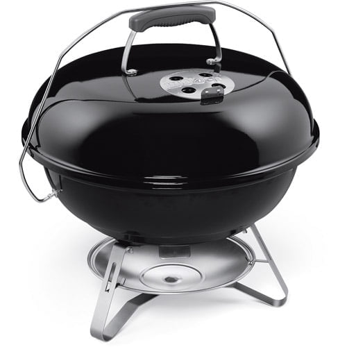 18-Inch Black Porcelain-Enameled Portable Charcoal Grill