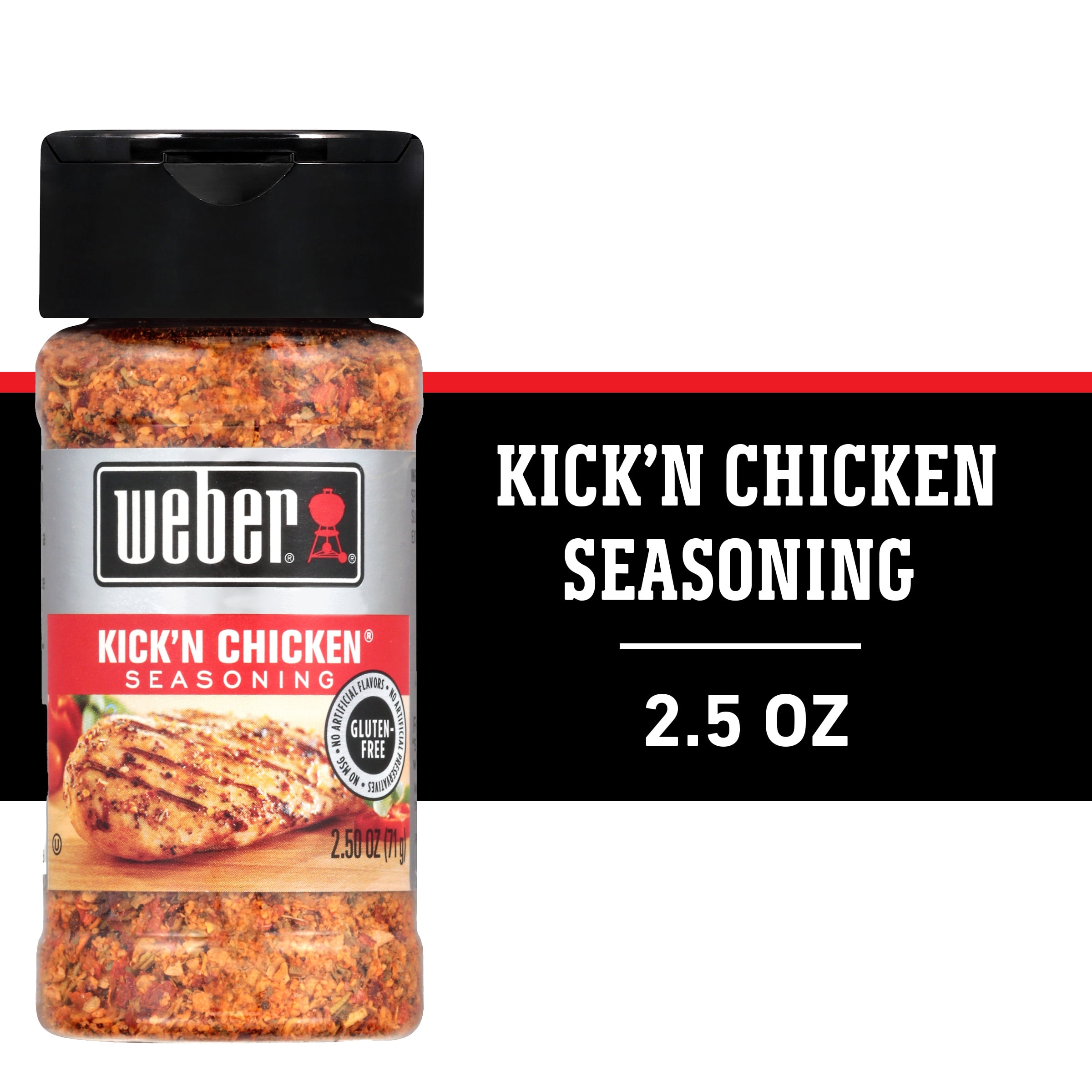 Weber Kick'n Chicken Seasoning 22 Oz. Made with Sea Salt - No MSG - Gluten  Free - Perfect for Grilling 