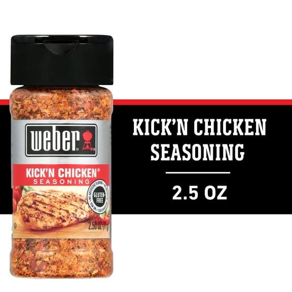 Weber Kick'N Chicken Seasoning, Kosher, 2.5 OZ
