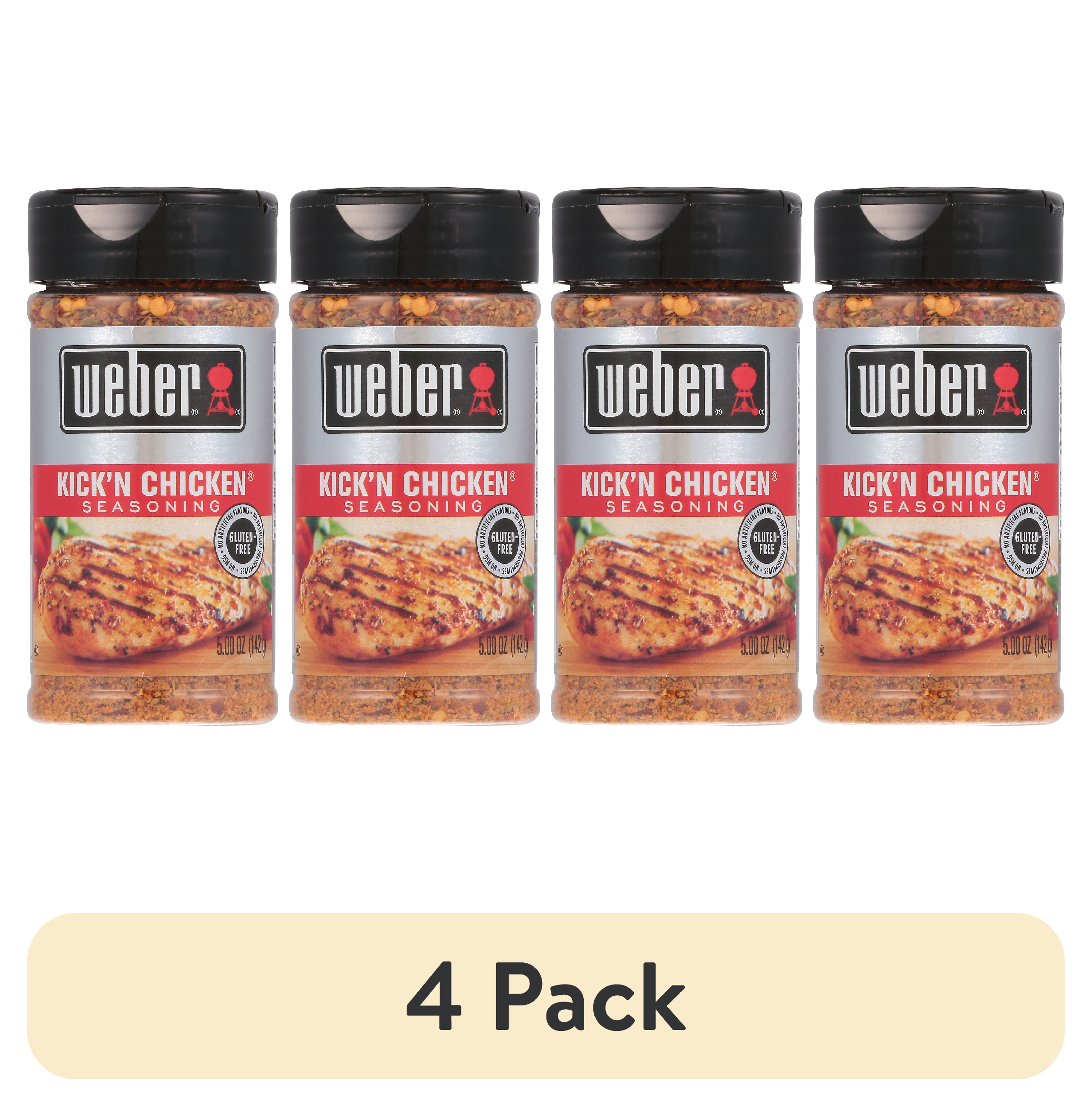 Weber Kick'n Chicken 7.25 oz Seasoning Mix Meat Spice Rub Family Size