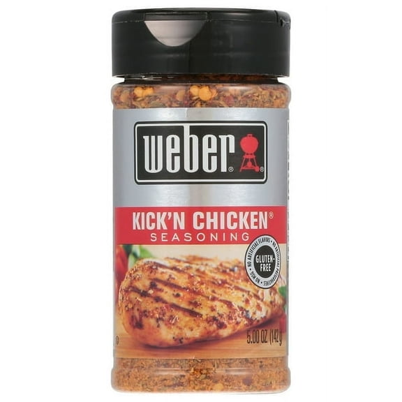Weber Kick'n Chicken Seasoning Gluten Free 5 oz (Pack of 4)