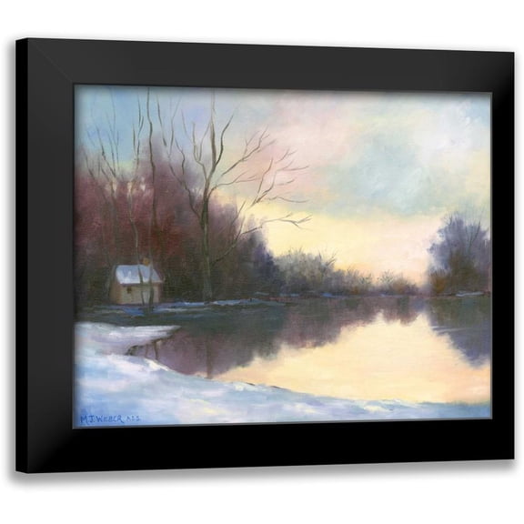 Weber, Mary Jean 14x12 Black Modern Framed Museum Art Print Titled - Winter Glow