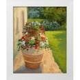 thumbnail image 1 of Weber, Mary Jean 20x24 White Modern Wood Framed Museum Art Print Titled - Urns by the Villa, 1 of 4