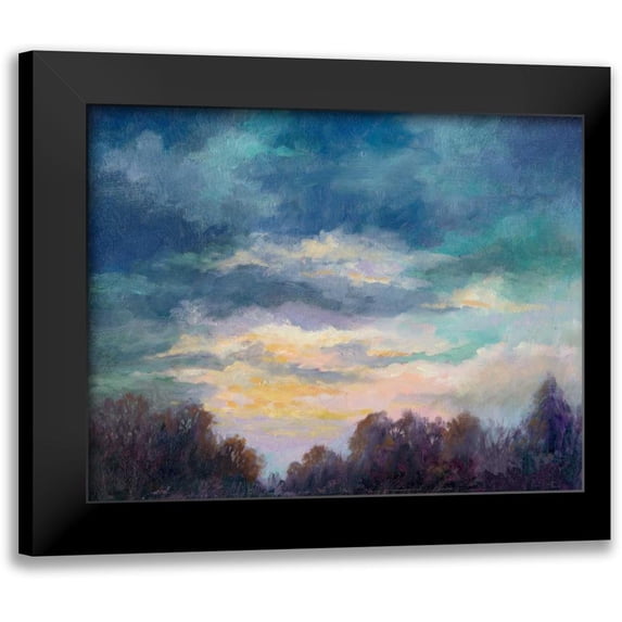 Weber, Mary Jean 24x20 Black Modern Framed Museum Art Print Titled - After the Storm