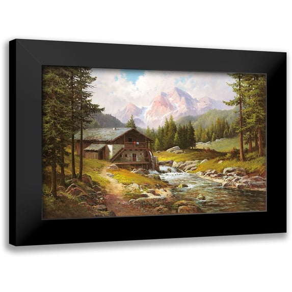 Weber, Max 14x10 Black Modern Framed Museum Art Print Titled - ABANDONED MILL