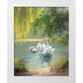 thumbnail image 1 of Weber, Max 26x32 White Modern Wood Framed Museum Art Print Titled - Swan Family II, 1 of 4