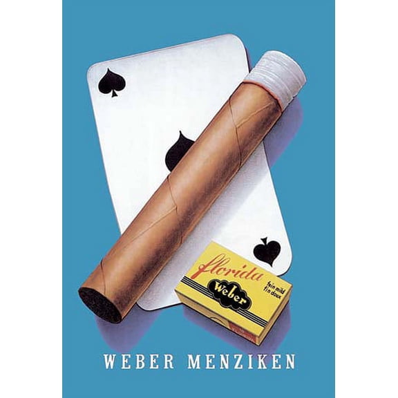 Weber Menziken Cigars Museum quality giclee print canvas wrap(20" x 30")