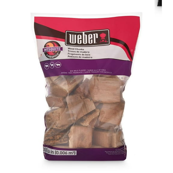 Weber Mesquite Wood Chunks, 350 Cu. In. bag