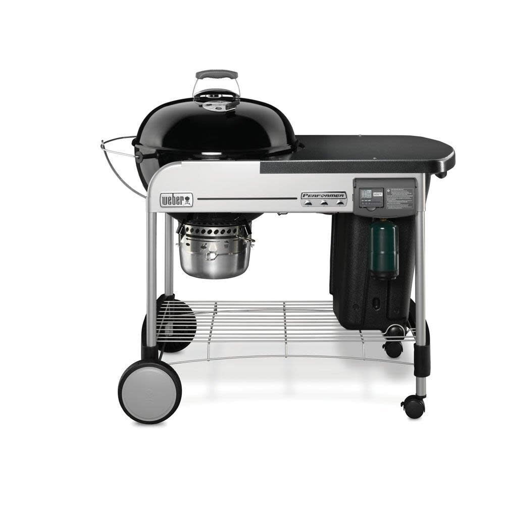 Weber Performer Deluxe 22-Inch Black Charcoal Grill with Gas Ignition