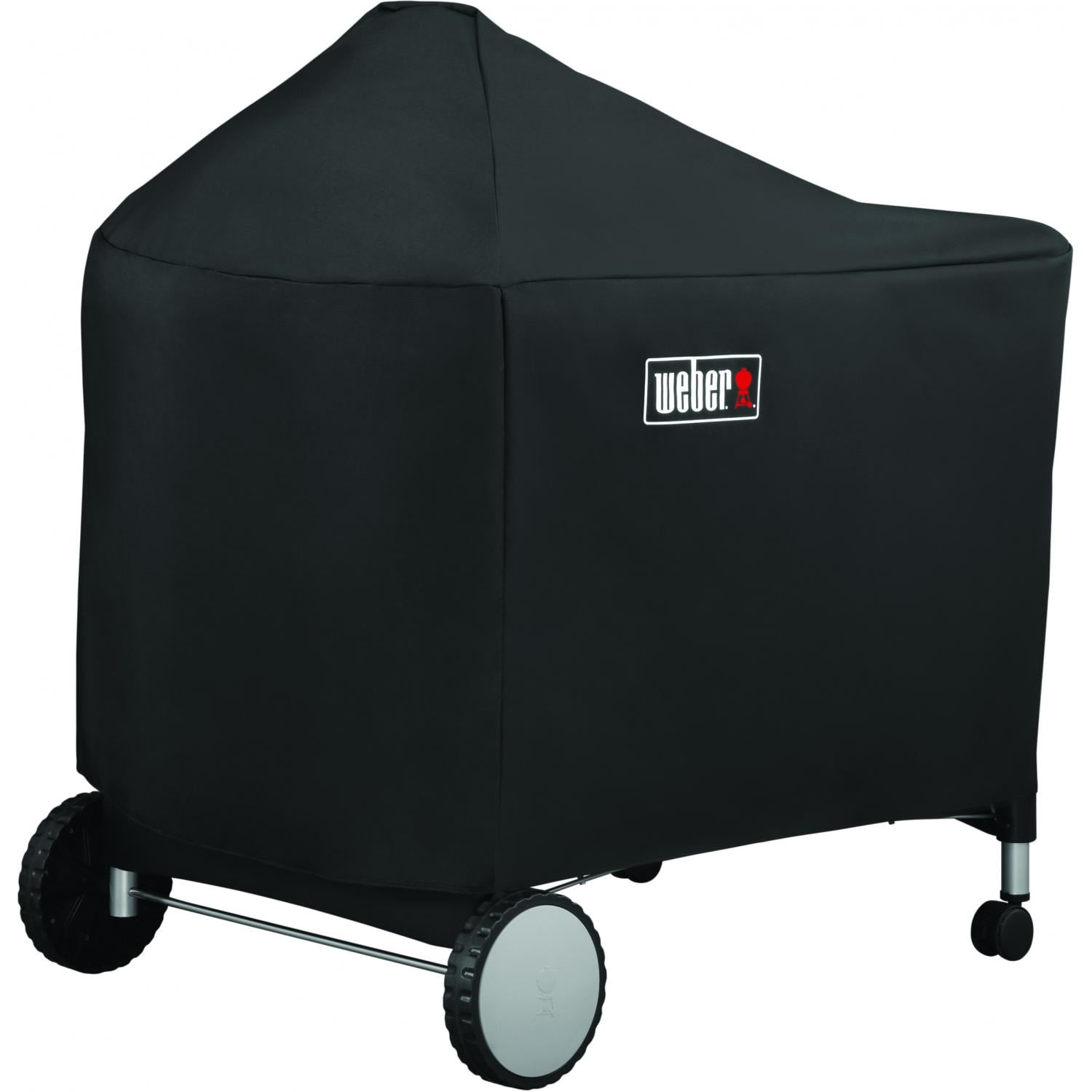Black Polyester Grill Cover with Storage Pouch