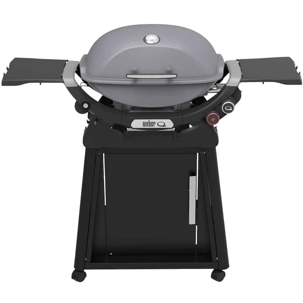 Weber Q2800N+ Gas Grill (Liquid Propane) With Stand Bundle, Smoke