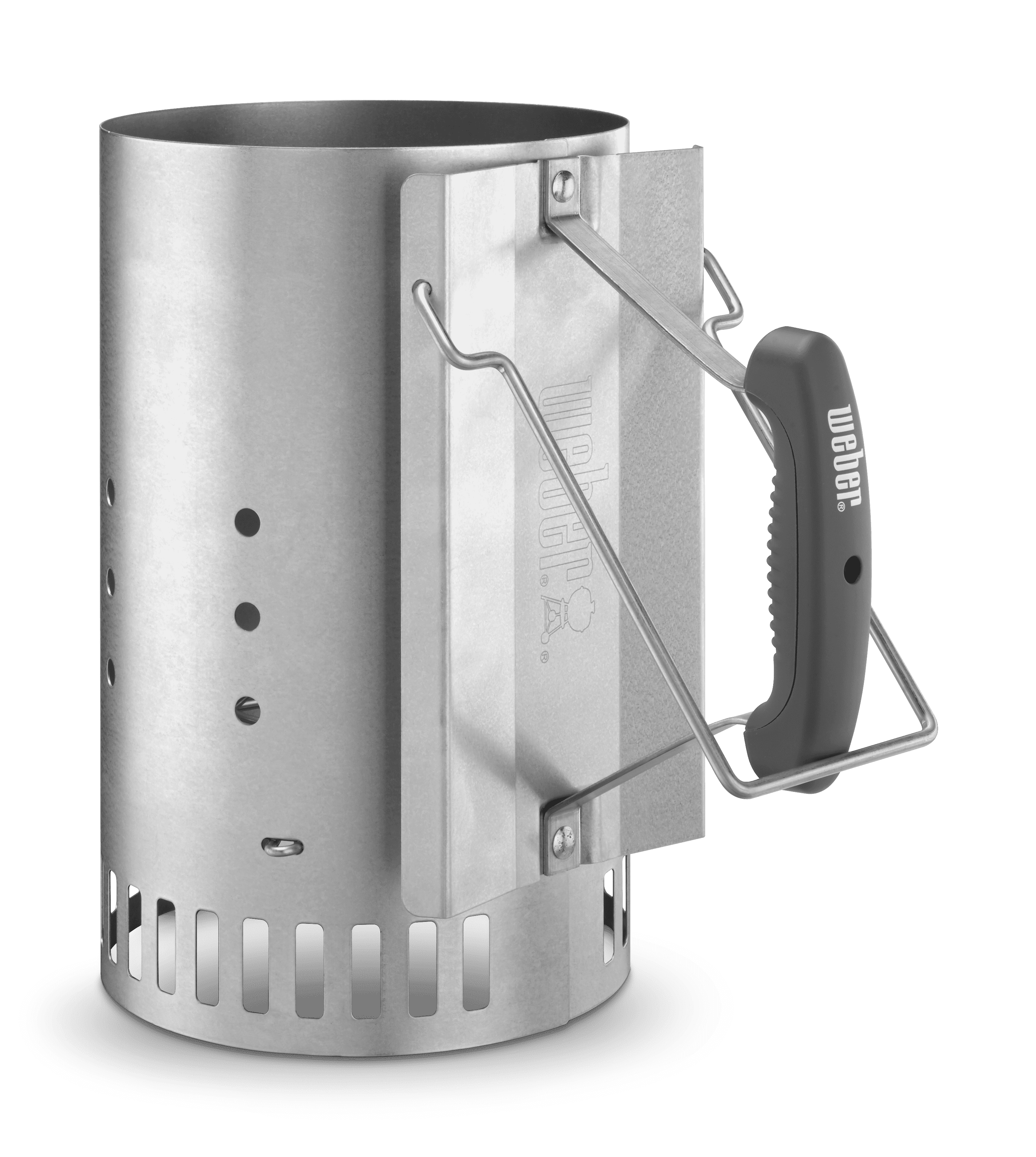 Weber RapidFire Aluminized Steel Charcoal Chimney Starter for Outdoor Grilling