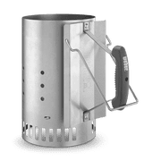 Weber RapidFire Aluminized Steel Charcoal Chimney Starter for Outdoor Grilling