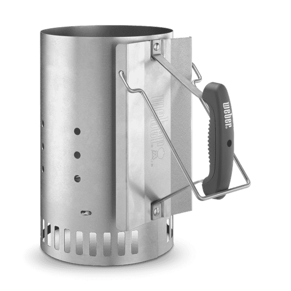 Weber RapidFire Aluminized Steel Charcoal Chimney Starter for Outdoor Grilling