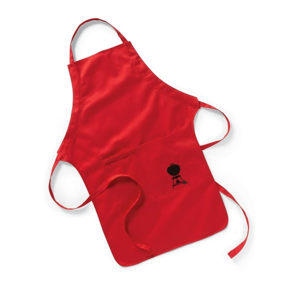 Weber Red BBQ Apron with Black Kettle Logo
