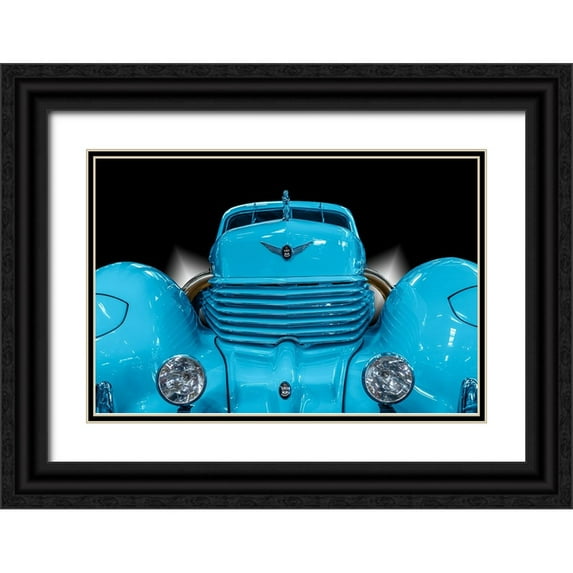Weber, Roland 24x17 Black Ornate Wood Framed with Double Matting Museum Art Print Titled - The Blue Cord
