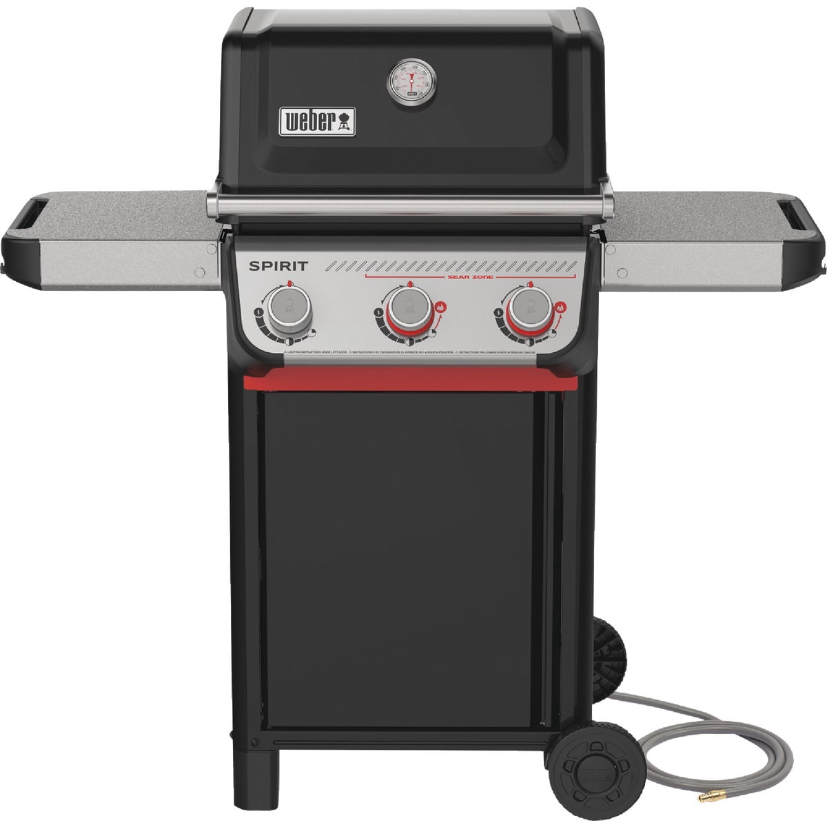Weber Spirit 3-Burner Grill E-325 Natural Gas - Sear Zone - Black