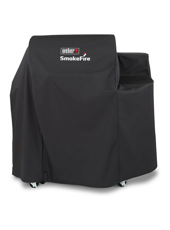 Weber SmokeFire EX4 Wood Pellet BBQ Grill Heavy Duty Polyester Cover, Black