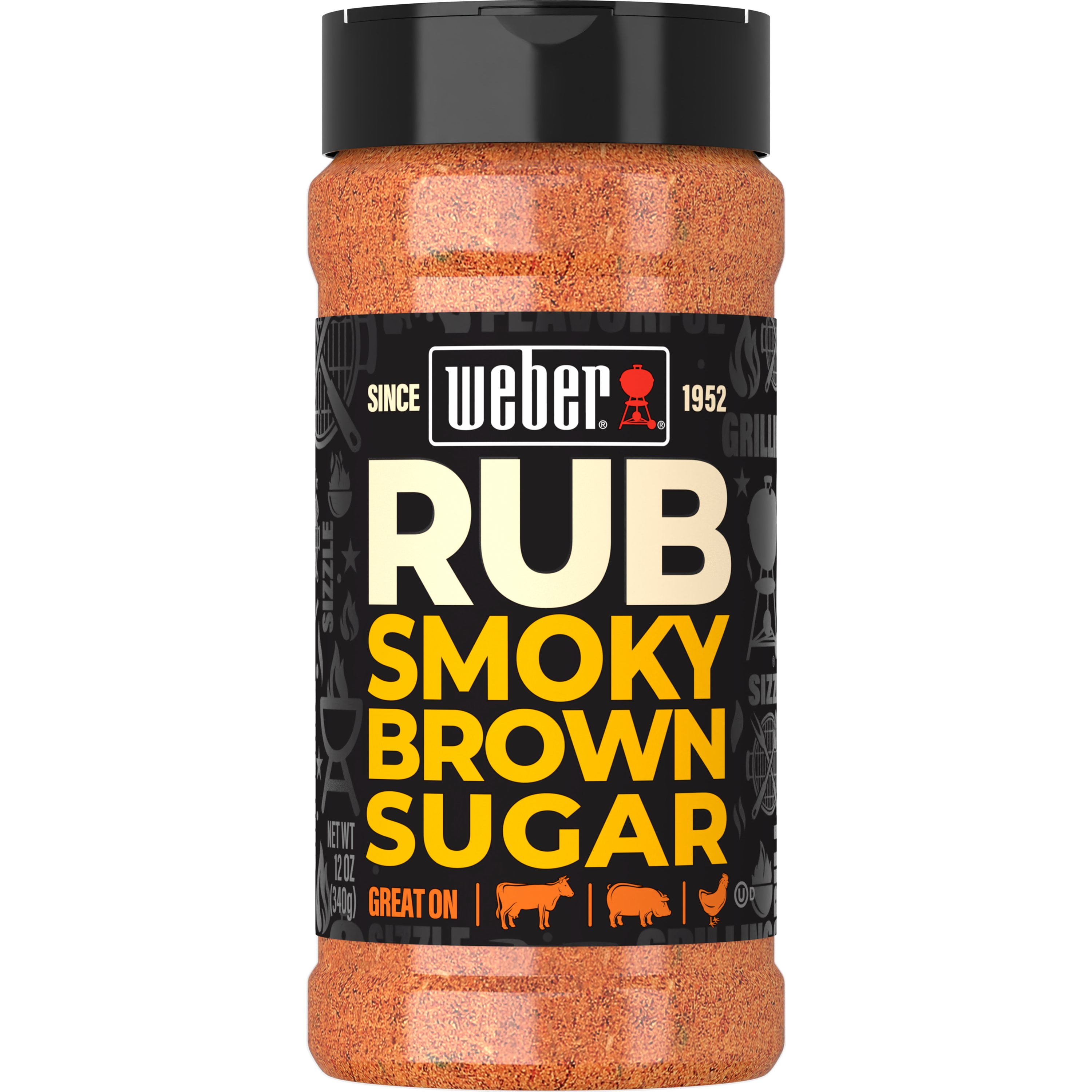 Weber Smoky Brown Sugar Dry Rub, 12 oz, Sweet and Smokey BBQ